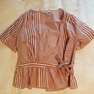Madewell Pink Striped Top